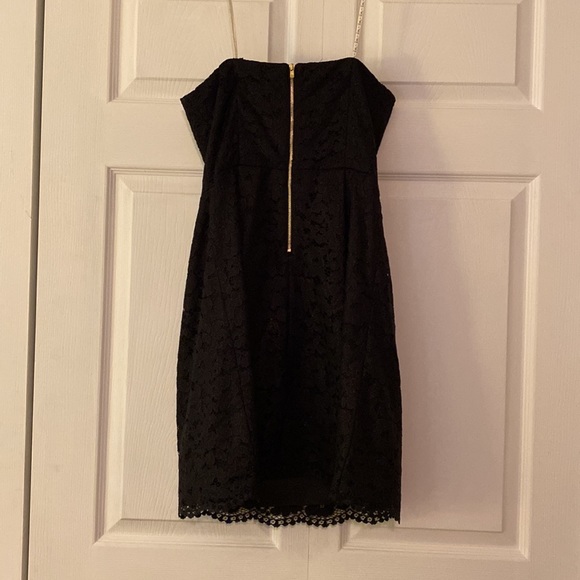 Lilly Pulitzer Black Lace Strapless Marielle Dress in Excellent Condition Size 2 - Picture 9 of 12